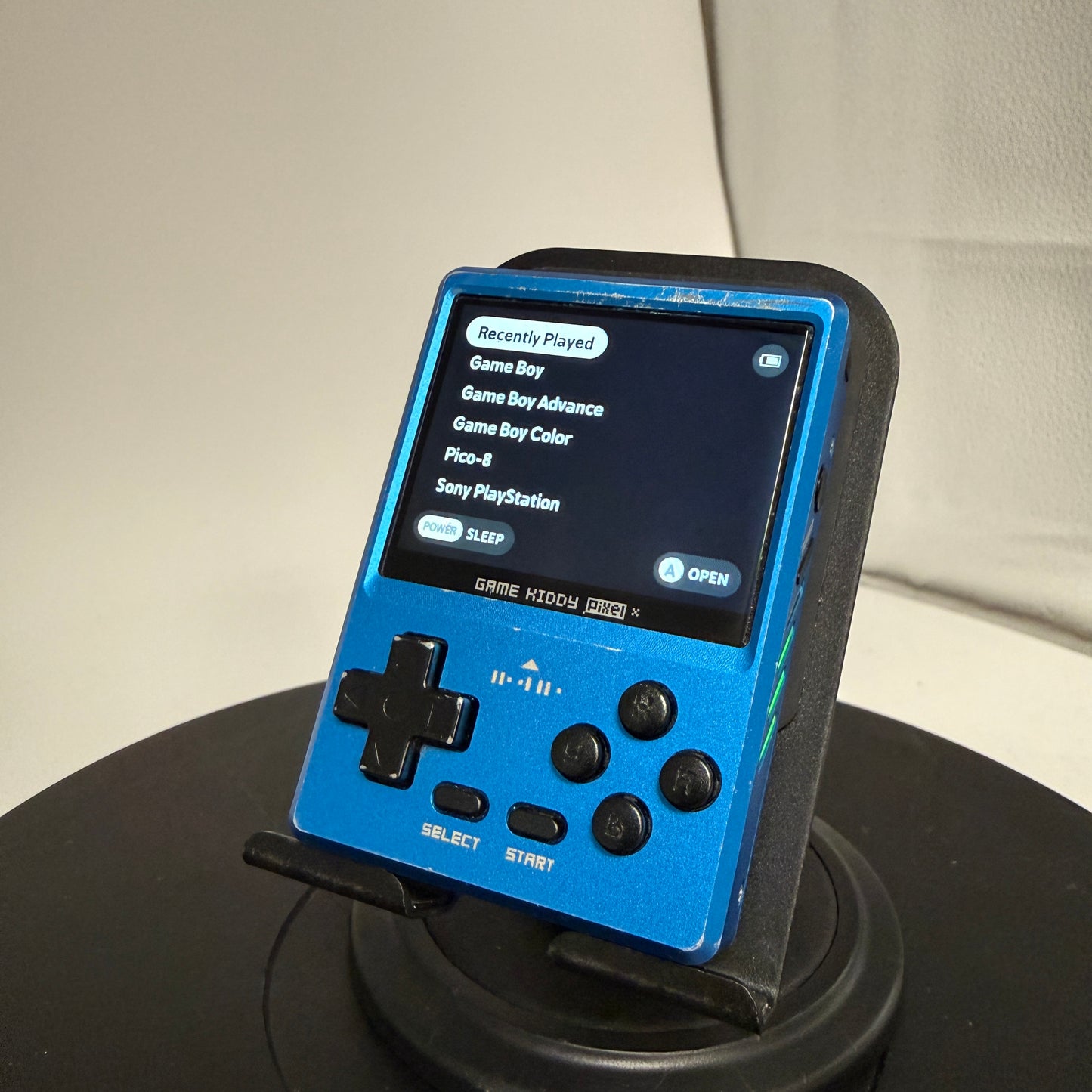 GKD Pixel 1 Retro Handheld Gaming Console With Case and Charm - Blue