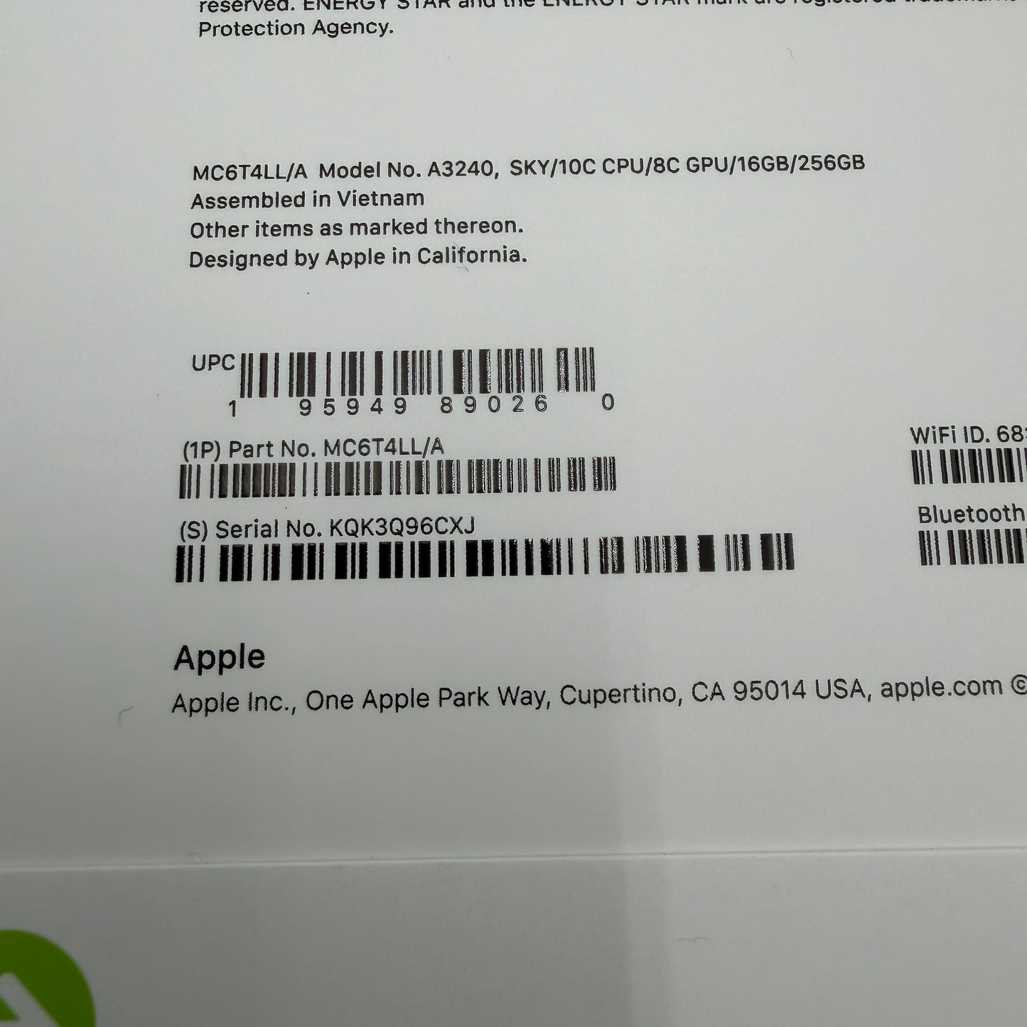 Apple MacBook Air 13" M4 A3240 2025 256GB 16GB Sky Blue New In Box