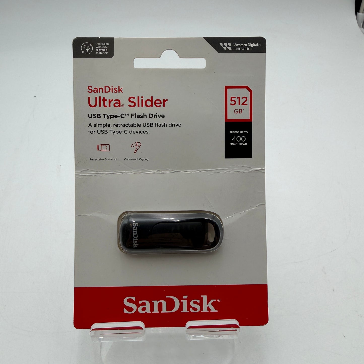 SanDisk Ultra Slider USB-C 512GB Flash Drive - New In Box