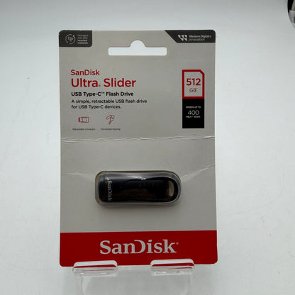 SanDisk Ultra Slider USB-C 512GB Flash Drive - New In Box