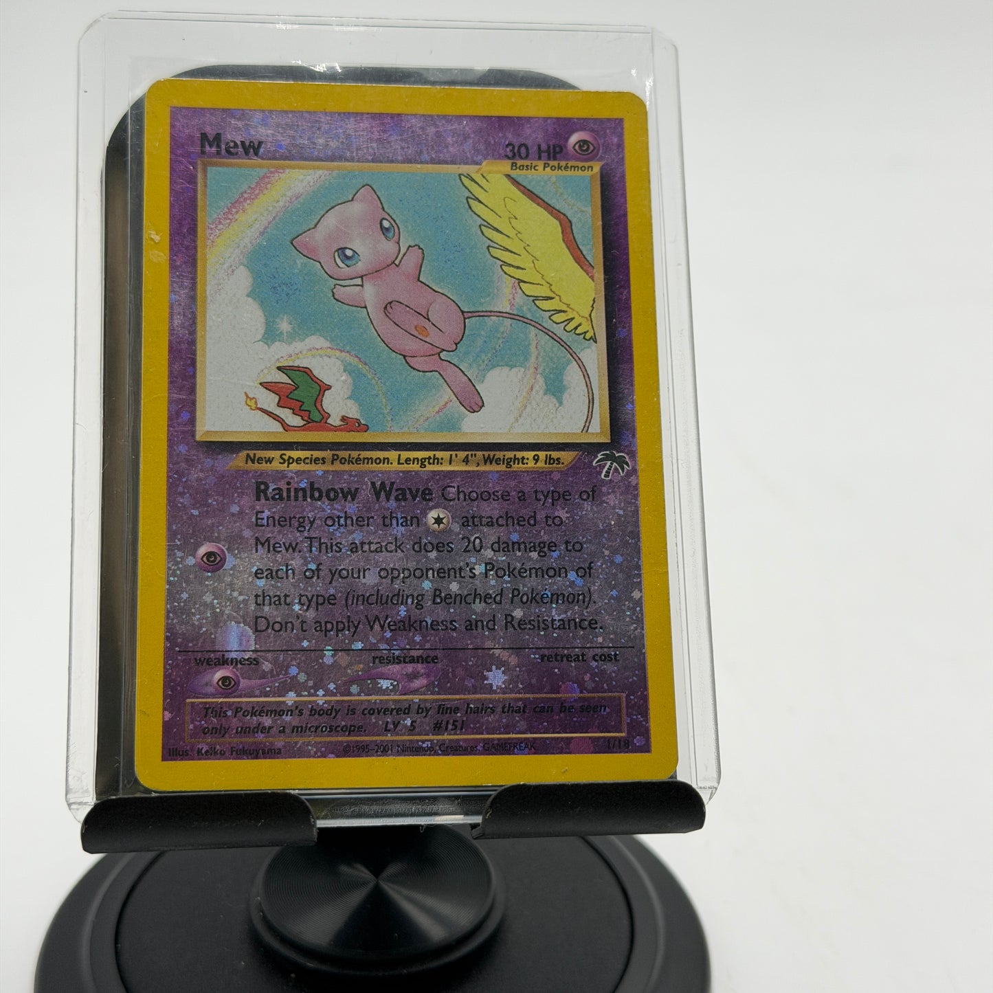 Pokemon TCG Southern Islands Mew 1/18 Holo Rare English 30 HP 2001