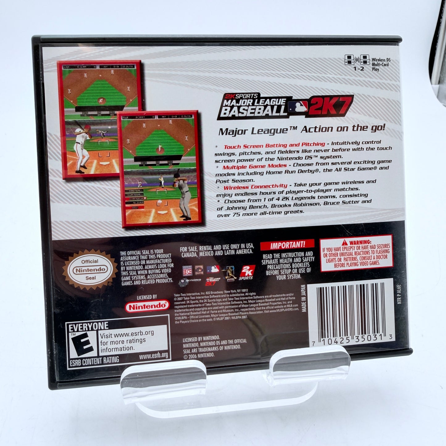 Nintendo DS Major League Baseball 2K7 CIB