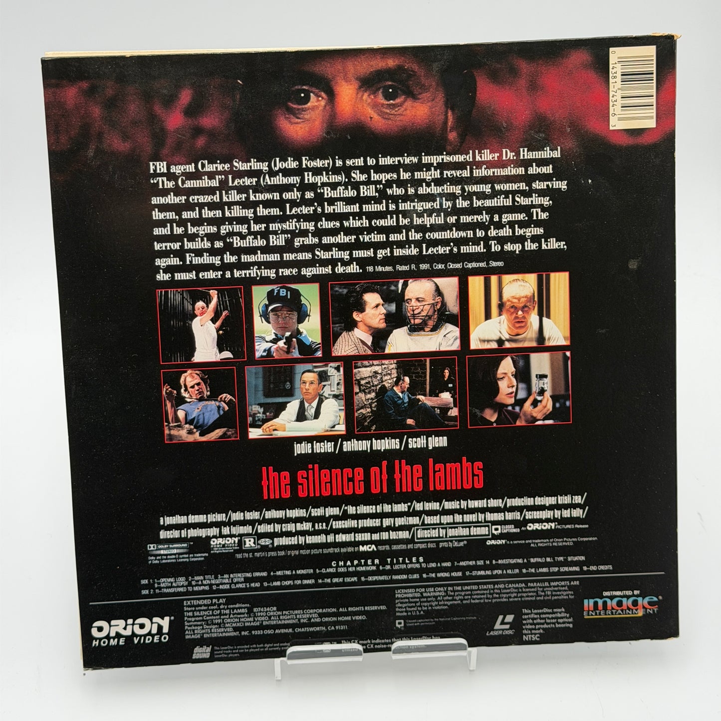 Silence of The Lambs Laserdisc - Silver - Used A Condition