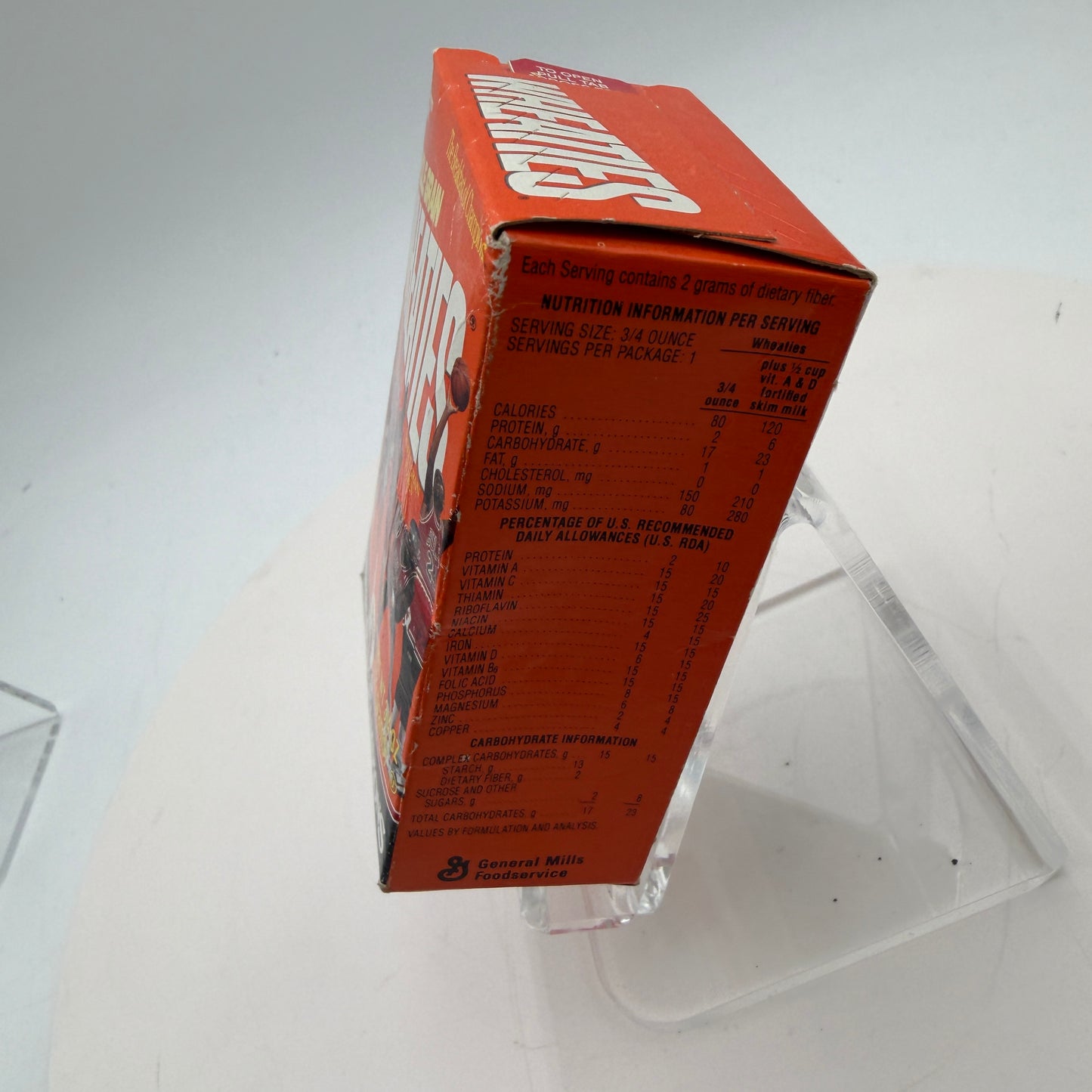 Wheaties Chicago Bulls 1991 NBA World Champions Cereal Box Collectible
