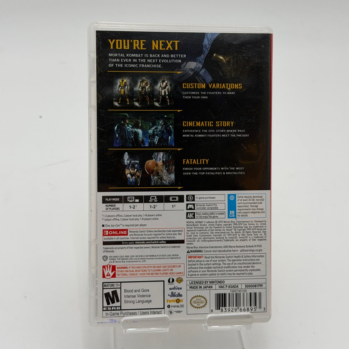 Nintendo Switch Mortal Kombat 11 - Used With Box