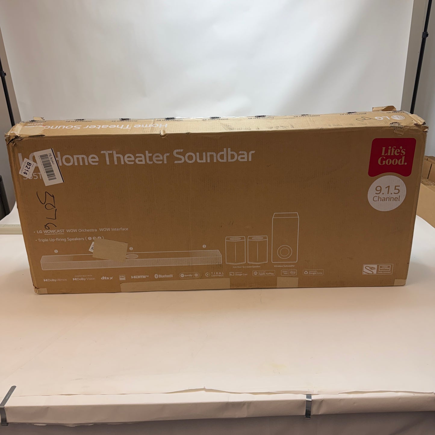 LG S95TR 9.1.5 Channel Soundbar with Dolby Atmos and Rear Speakers