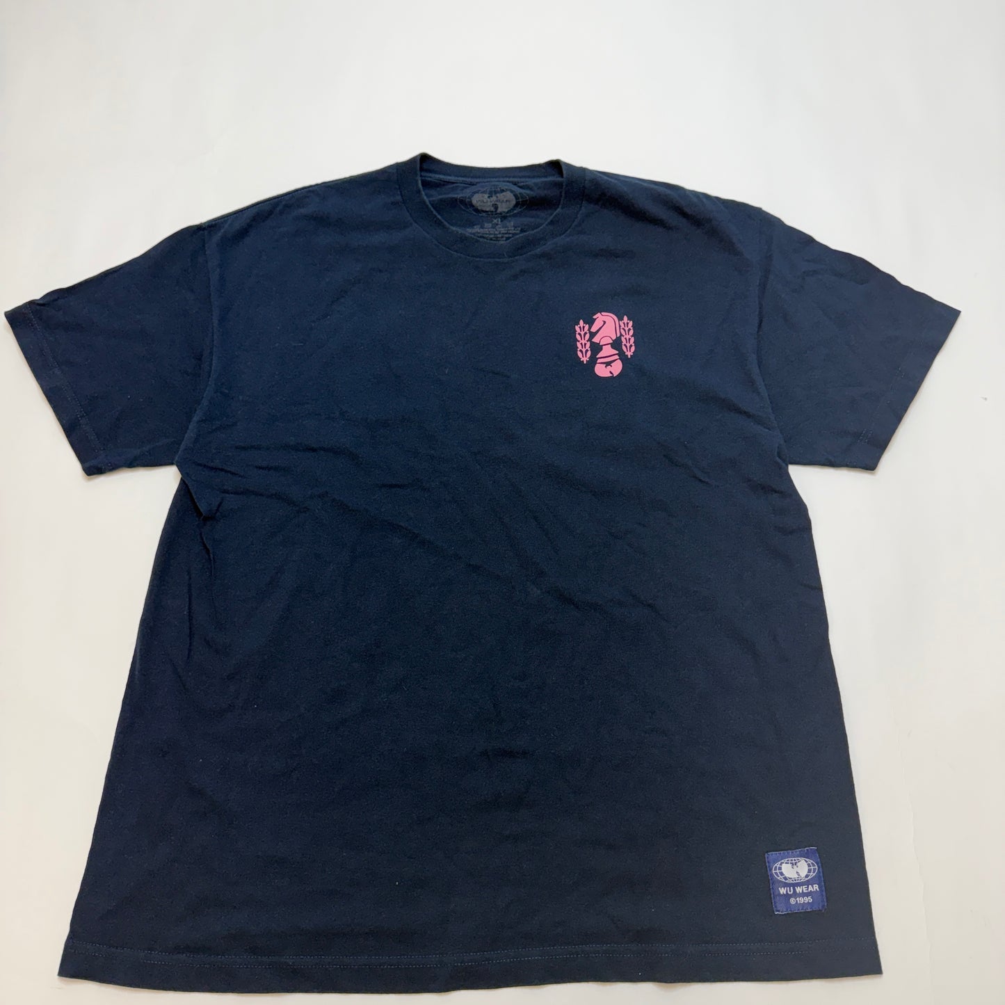 Wu-Wear Wu-Tang Clan Chess Graphic T-Shirt Men's XL Navy Blue Cotton Tee