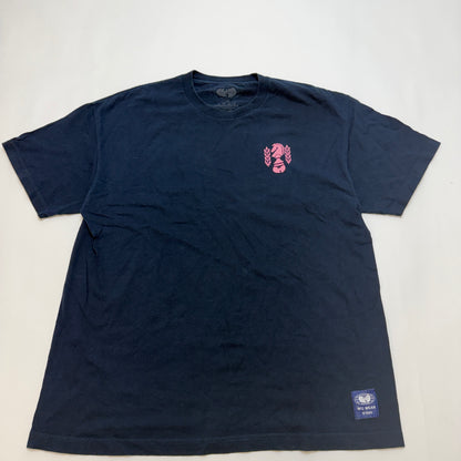 Wu-Wear Wu-Tang Clan Chess Graphic T-Shirt Men's XL Navy Blue Cotton Tee