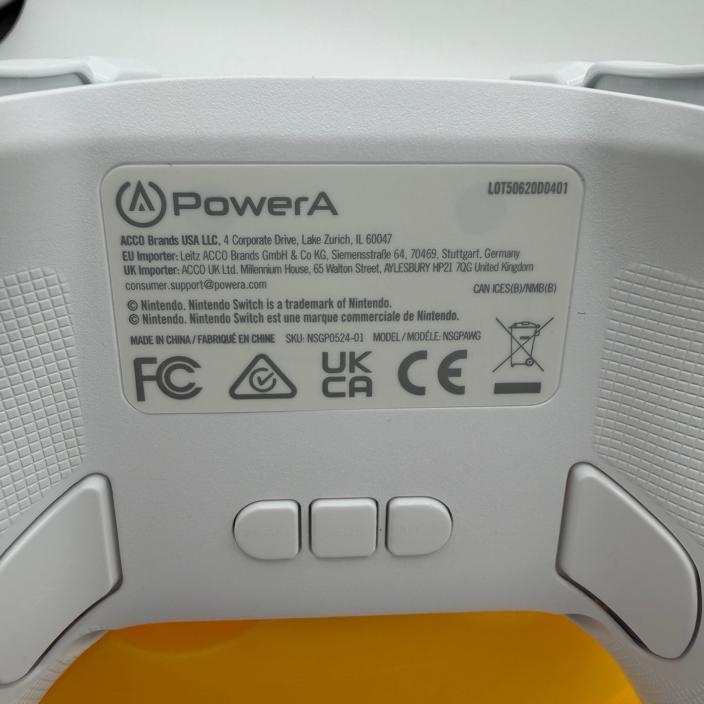 PowerA Advantage Lumectra Wired Gaming Controller for Switch 2 - White