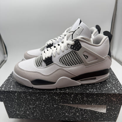 New In Box Jordan Air Jordan 4 Retro White/Black Neutral Grey DH6927-111 10.5