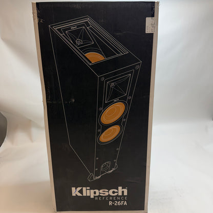 Klipsch R-26FA Floor Standing Speakers (Pair) Black New In Box R-26FA Floor Standing Speakers (Pair) Black New In Box