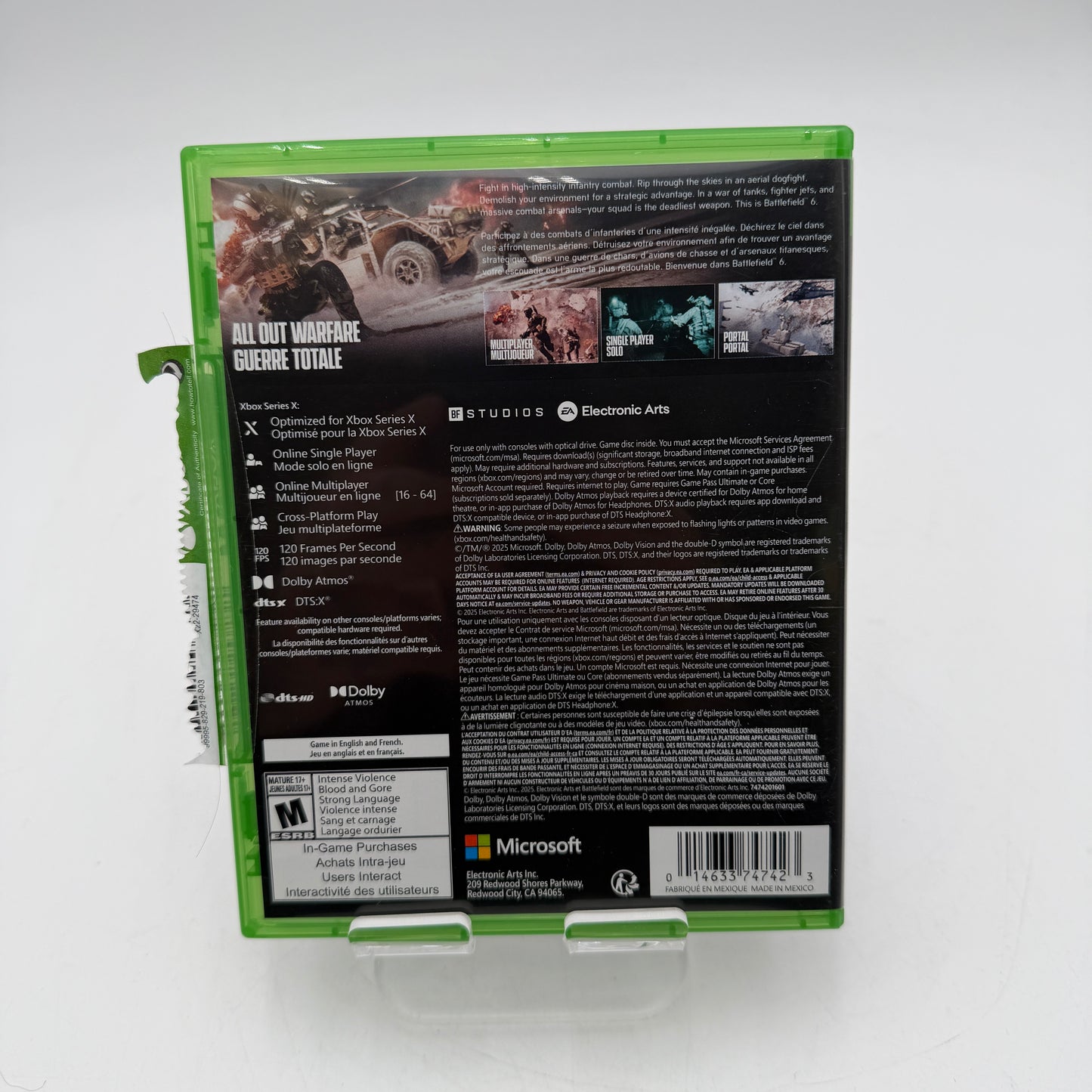 Used Xbox Series X Battlefield 6 Game with Box and Manual