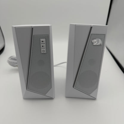 Redragon GS520W RGB Desktop 2.0 Stereo Speakers - White