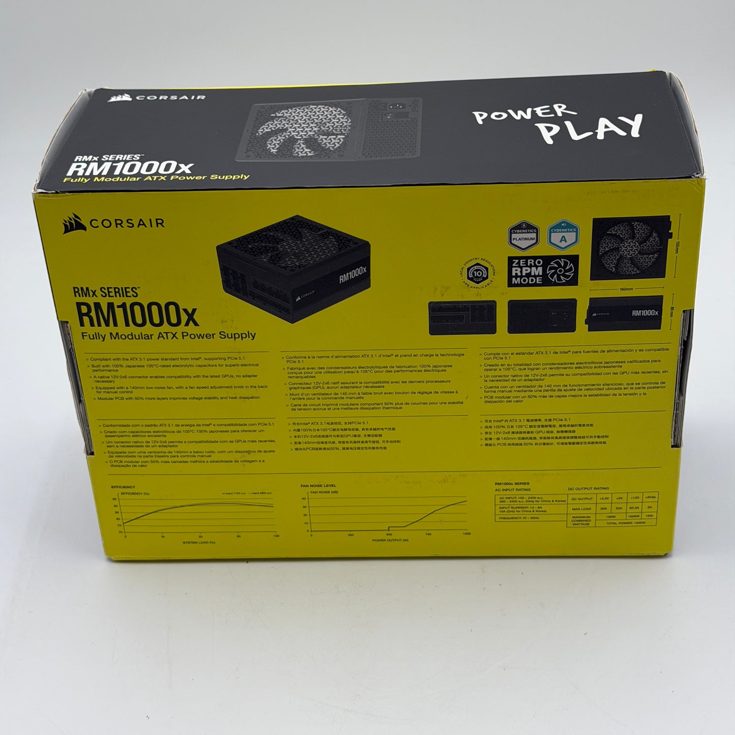 CORSAIR RM1000x 1000W 80+ Gold Certified Fully Modular ATX Power Supply