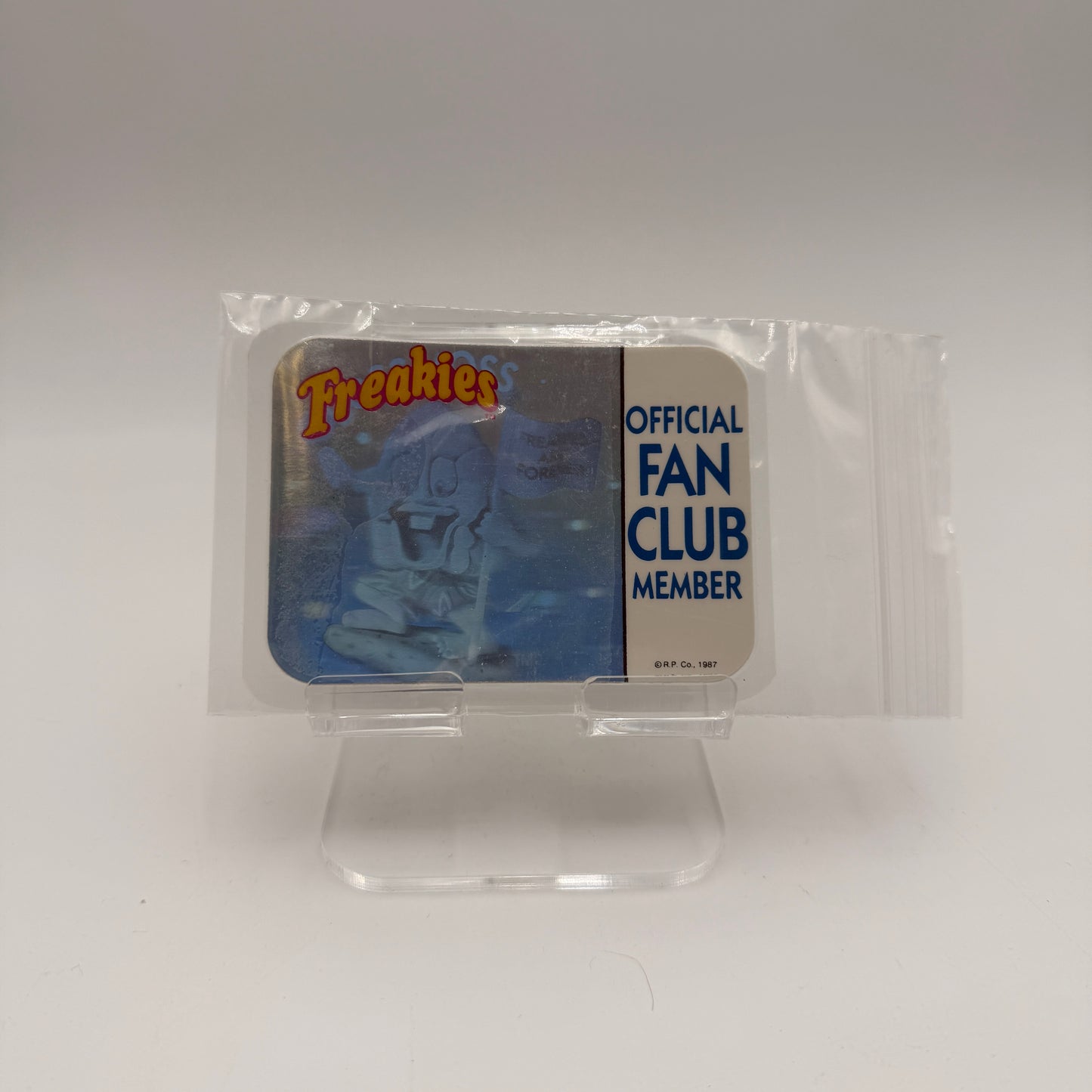 R.P. Co. Freakies Official Fan Club Member Card Silver Used A Condition
