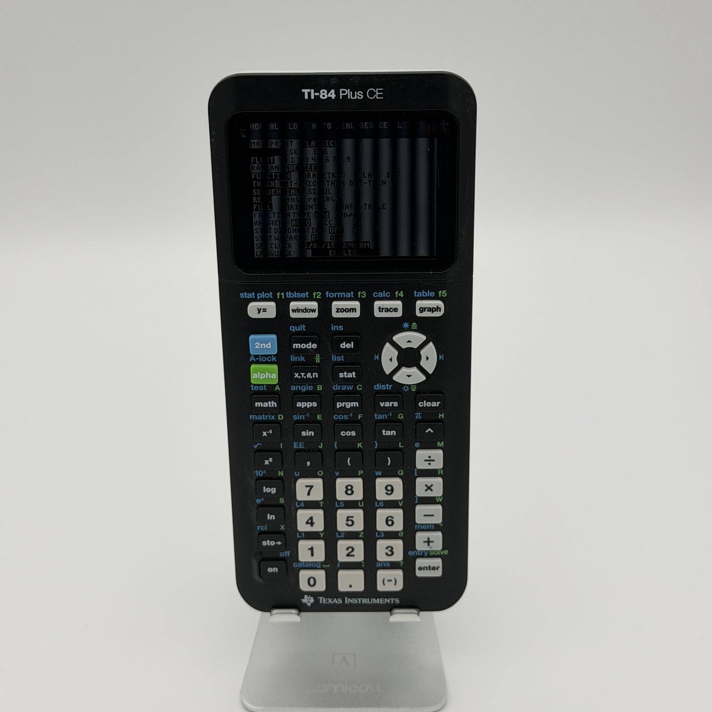 Texas Instruments Ti-84 Plus CE Color Calculator White Needs New Battery