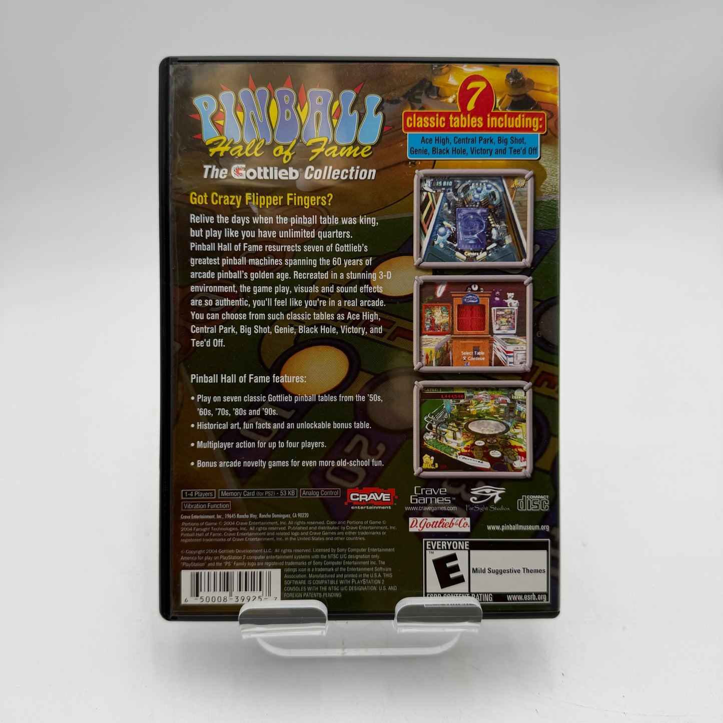 Playstation 2 Pinball Hall of Fame The Gottlieb Collection with Box
