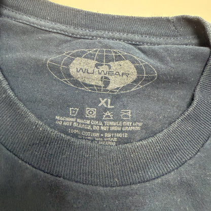 Wu-Wear Wu-Tang Clan Chess Graphic T-Shirt Men's XL Navy Blue Cotton Tee