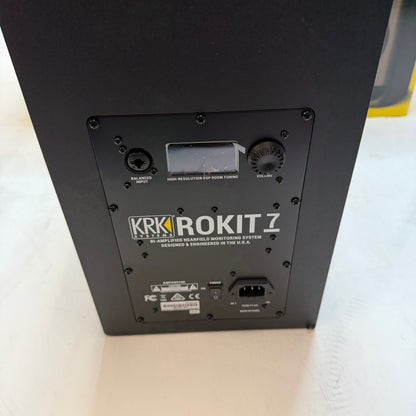 KRK Rokit 7 G4 Powered Monitor Speakers Black Used With Box READ