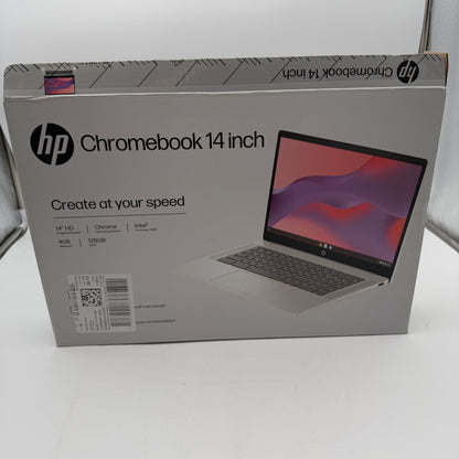 HP Chromebook 14a-nf0121wm 14 Inch 128GB 4GB N2000 Silver Used With Box