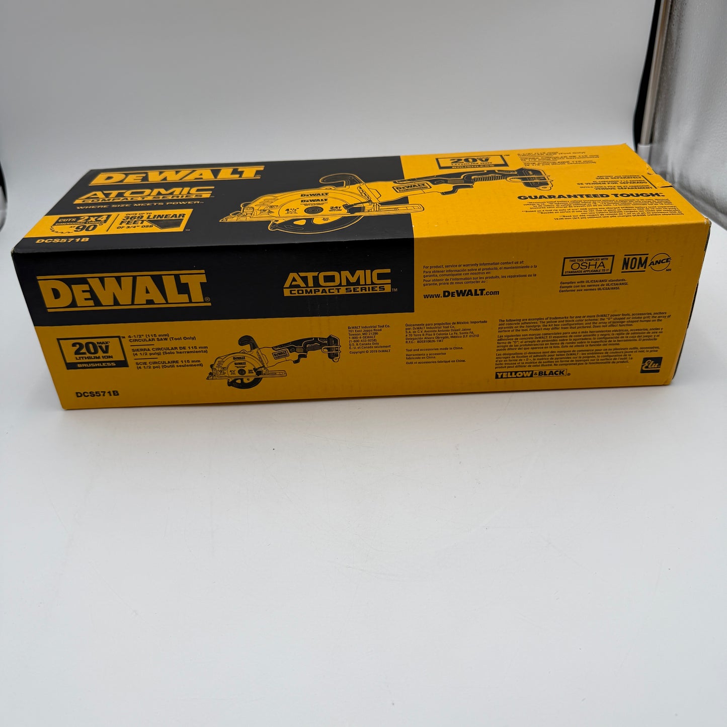DeWalt DCS571B Atomic Compact 4-1/2 inch Circular Saw Tool Only NIB