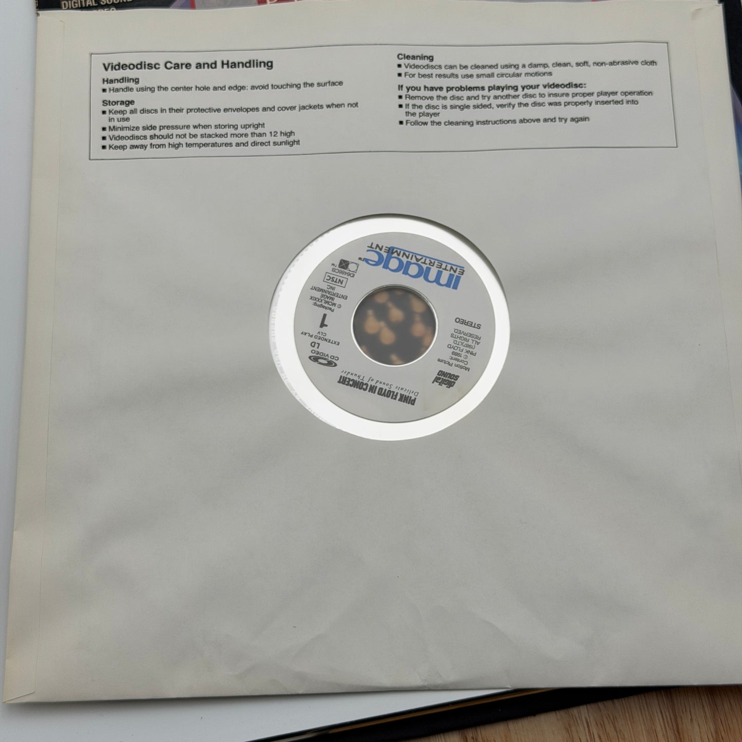 Pink Floyd: In Concert 1987- Delicate Sound of Thunder Laserdisc