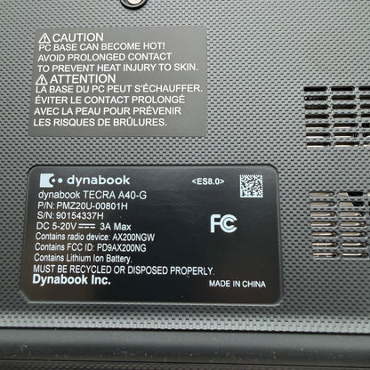 Toshiba dynabook tecra a40-g 14-inch Intel Celeron 16GB 1TB Black Laptop