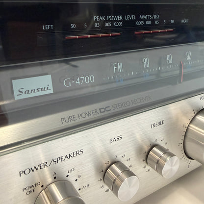 Sansui Vintage G-4700 AM/FM Pure Power DC Stereo Receiver Brown TESTED READ