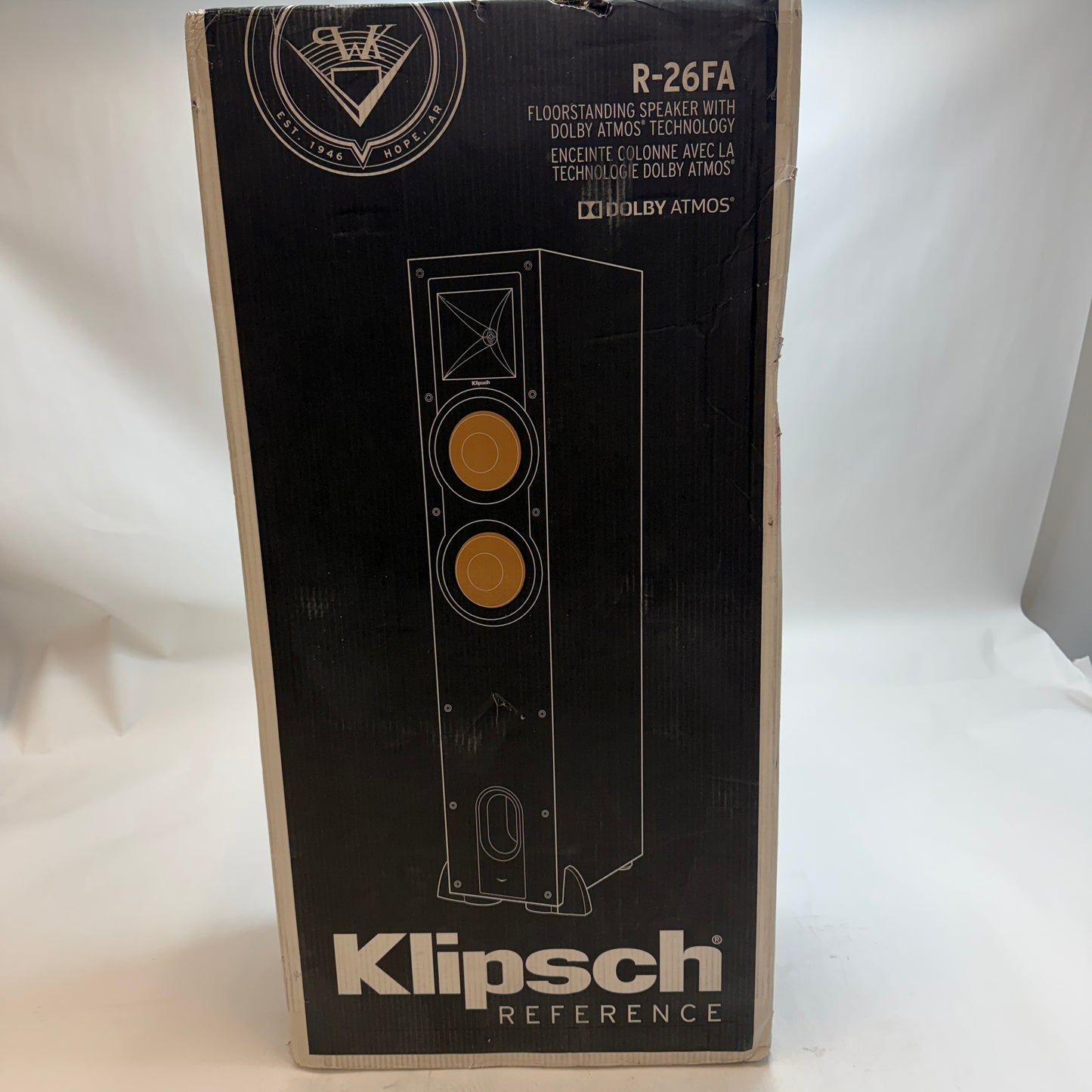 Klipsch R-26FA Floor Standing Speakers (Pair) Black New In Box R-26FA Floor Standing Speakers (Pair) Black New In Box