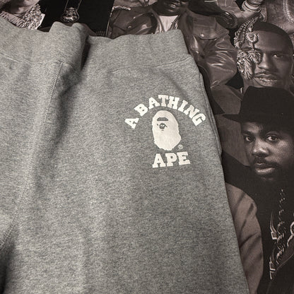 A Bathing Ape College Slim Sweat Pant SZ XL Heather Grey
