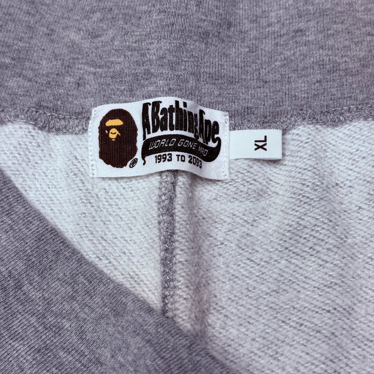 A Bathing Ape College Slim Sweat Pant SZ XL Heather Grey