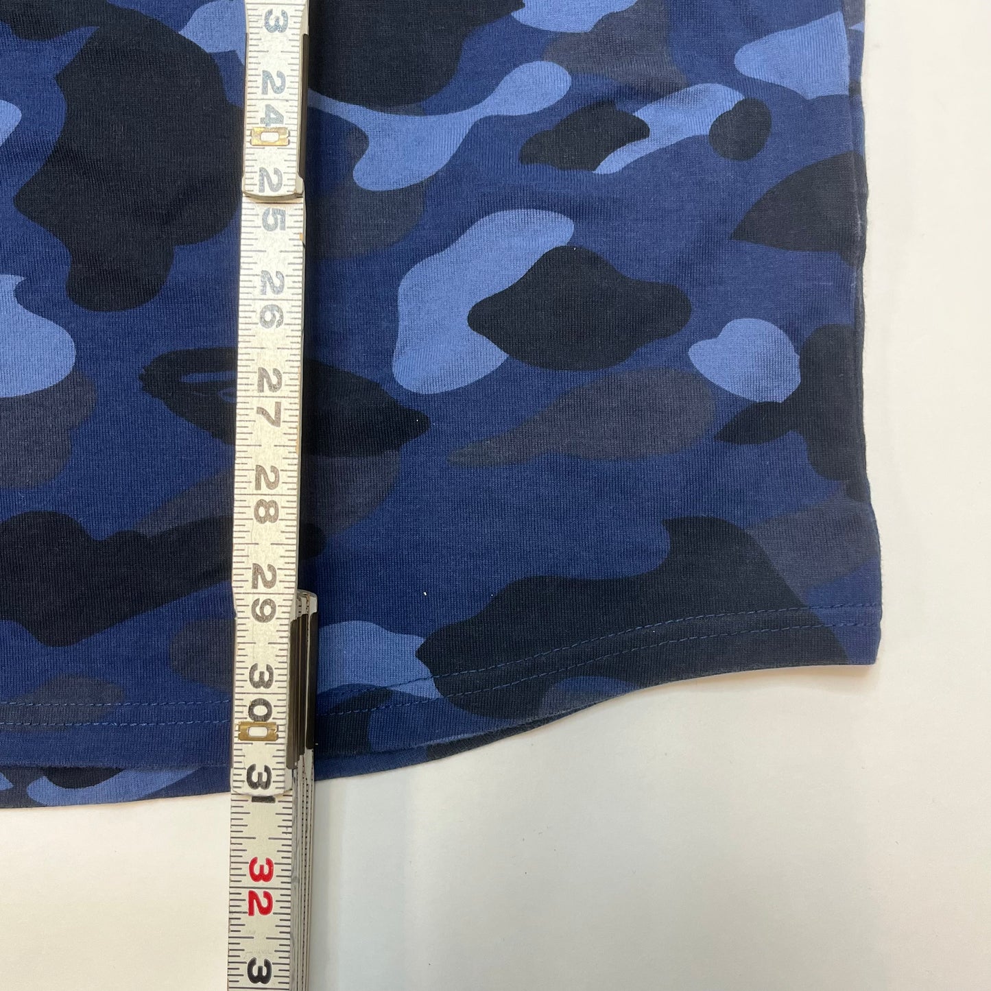 A Bathing Ape Mens Camo Short Sleeve Shirt XL Blue Multi-Colored Used