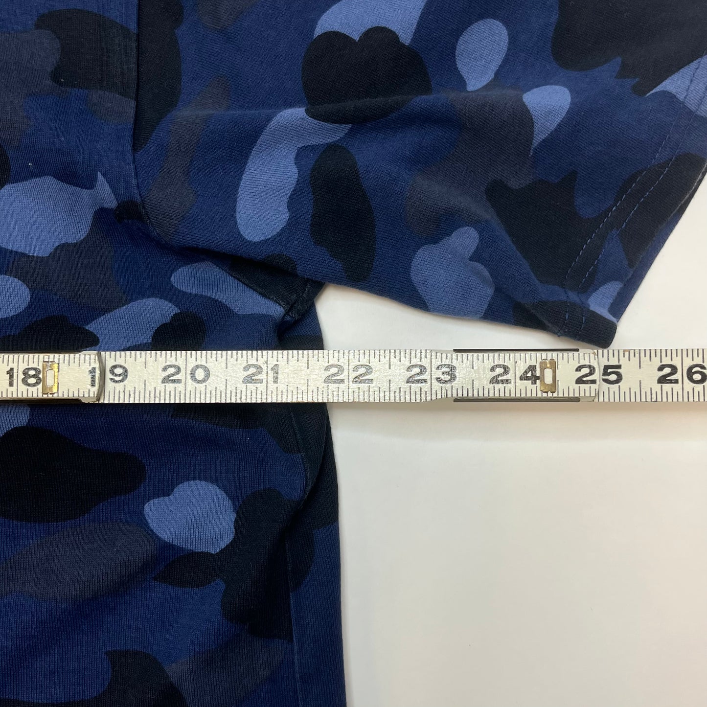 A Bathing Ape Mens Camo Short Sleeve Shirt XL Blue Multi-Colored Used