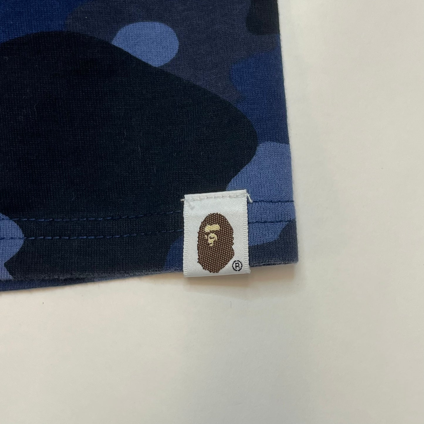 A Bathing Ape Mens Camo Short Sleeve Shirt XL Blue Multi-Colored Used