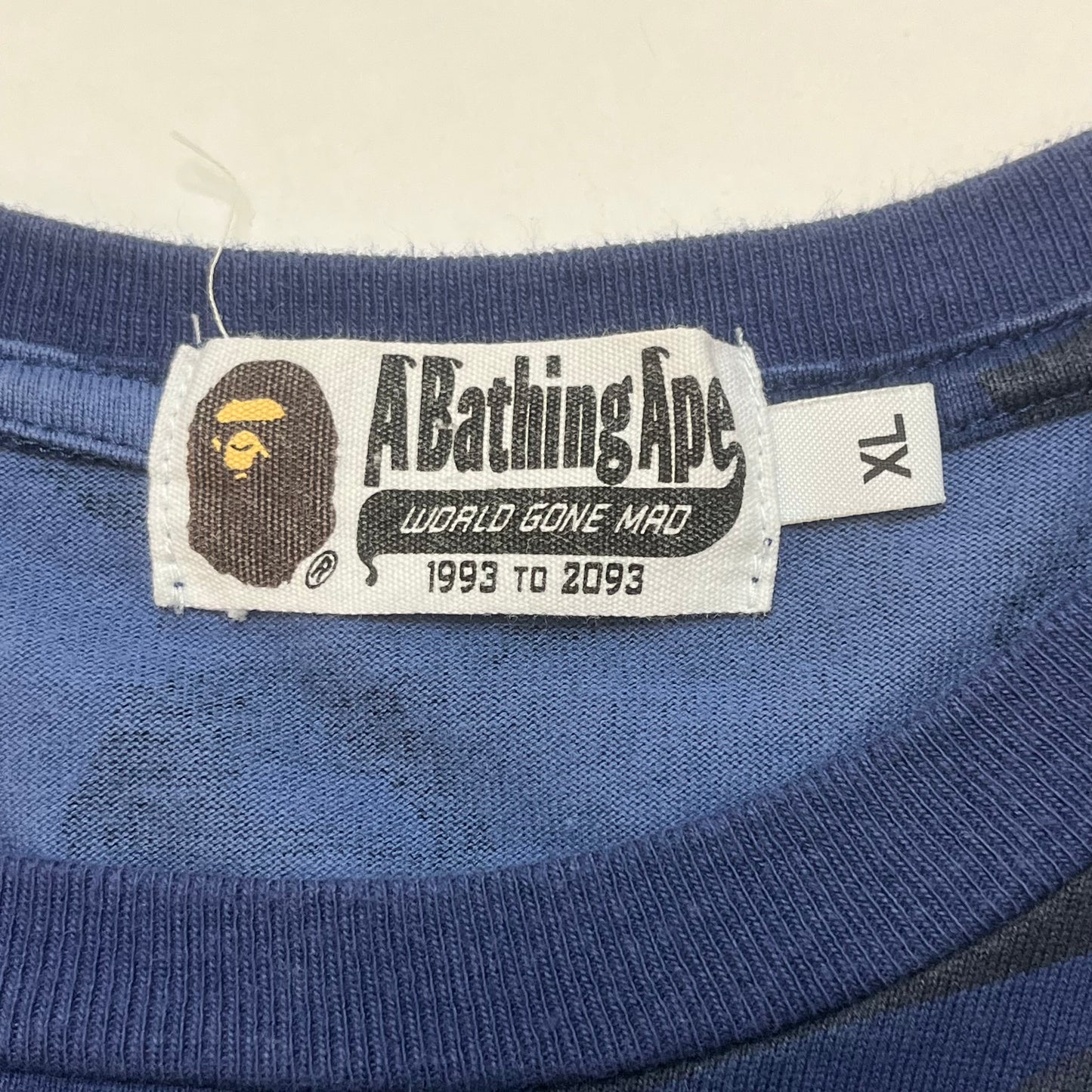 A Bathing Ape Mens Camo Short Sleeve Shirt XL Blue Multi-Colored Used