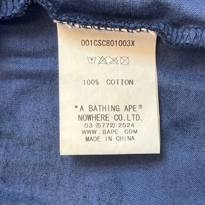 A Bathing Ape Mens Camo Short Sleeve Shirt XL Blue Multi-Colored Used