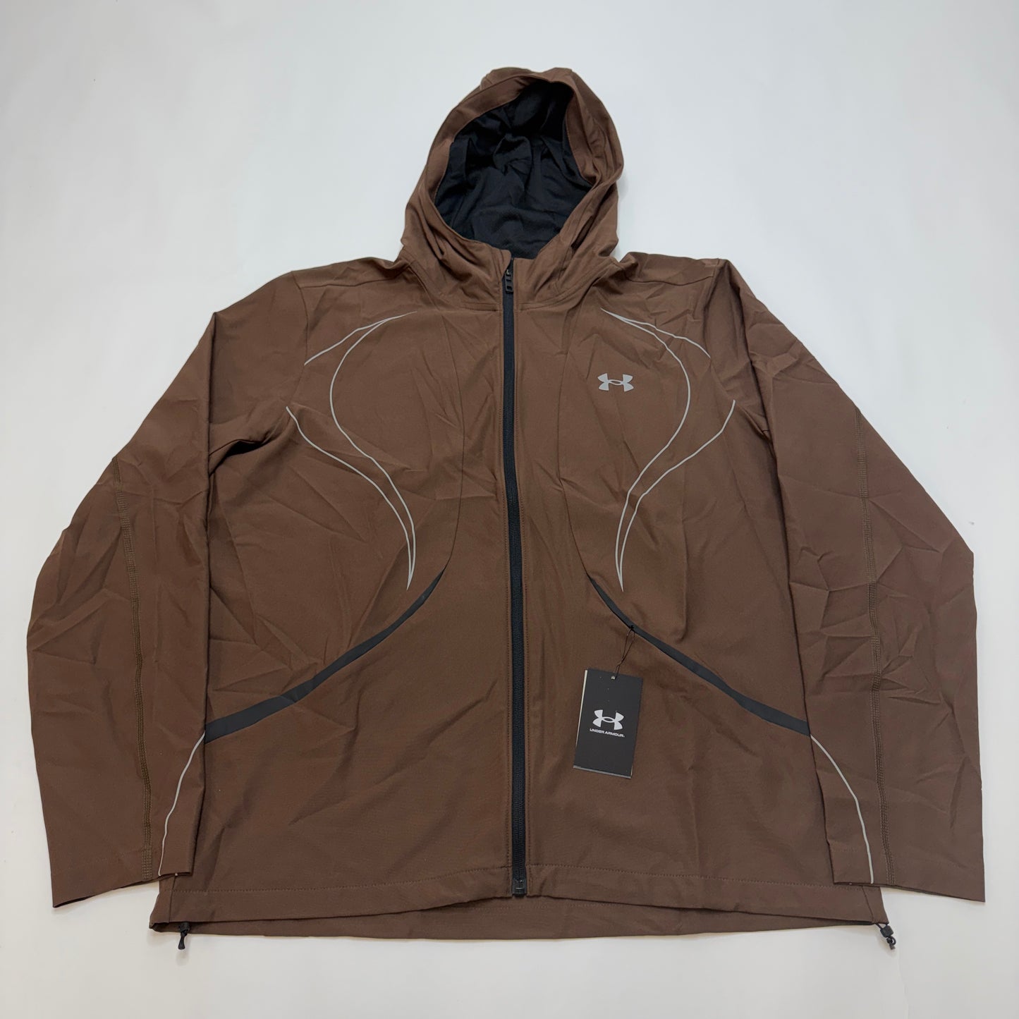 Under Armour Unstoppable Men's Woven Hooded Reflective Jacket - Brown, Size L