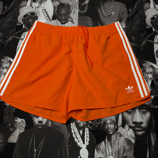 Adidas Originals Sprinter 3 Stripe Trefoil Men’s Orange XL Shorts Sportswear