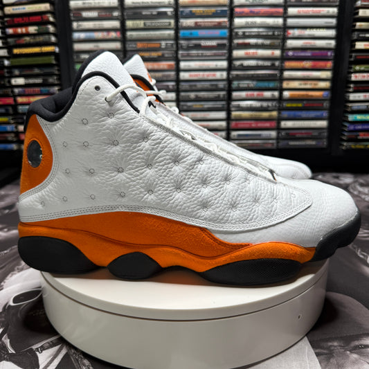 Air Jordan 13 Retro White/Starfish-Black 414571-108 SZ 13