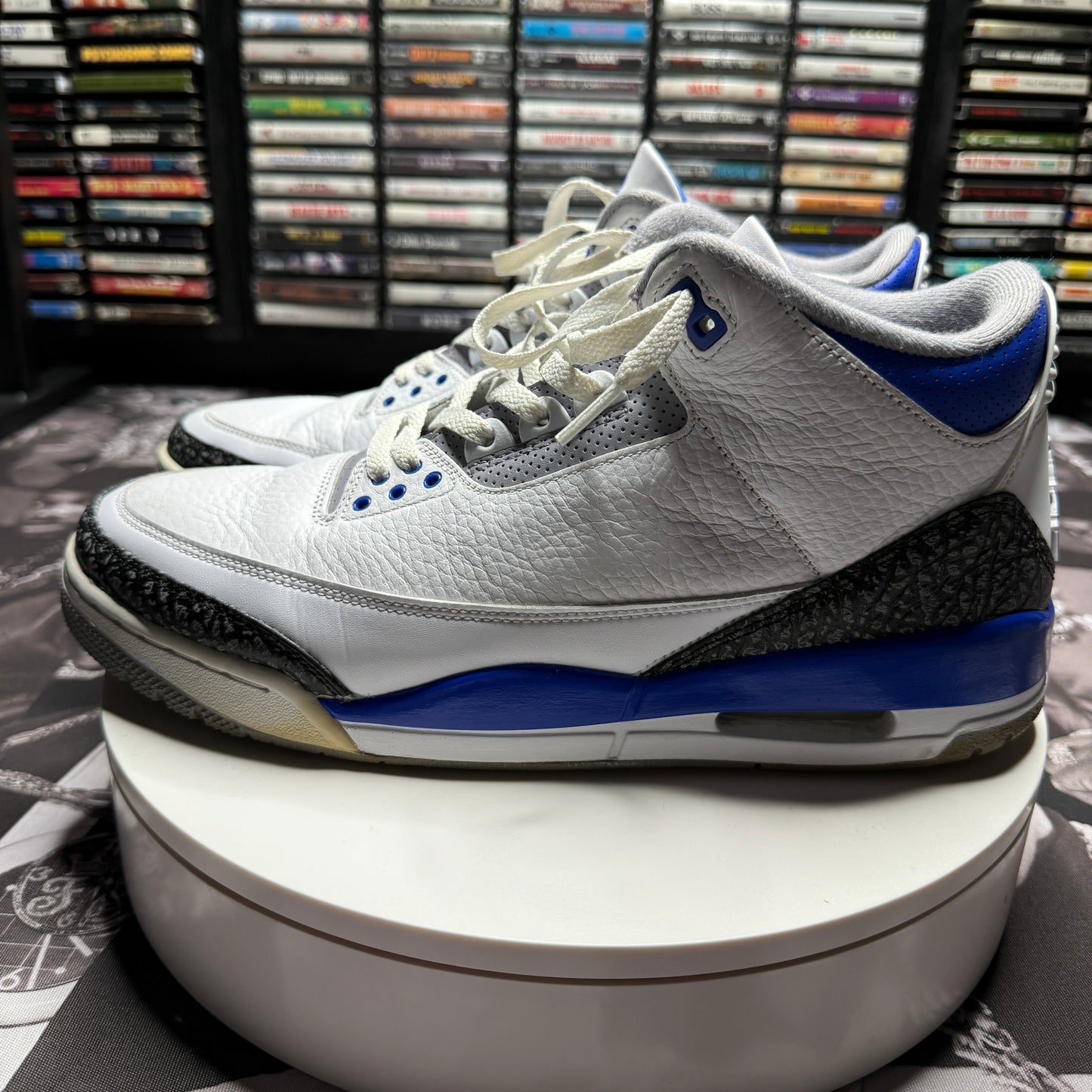 Air Jordan 3 White/Racer Blue-Black CT8532-145 Size 12.5