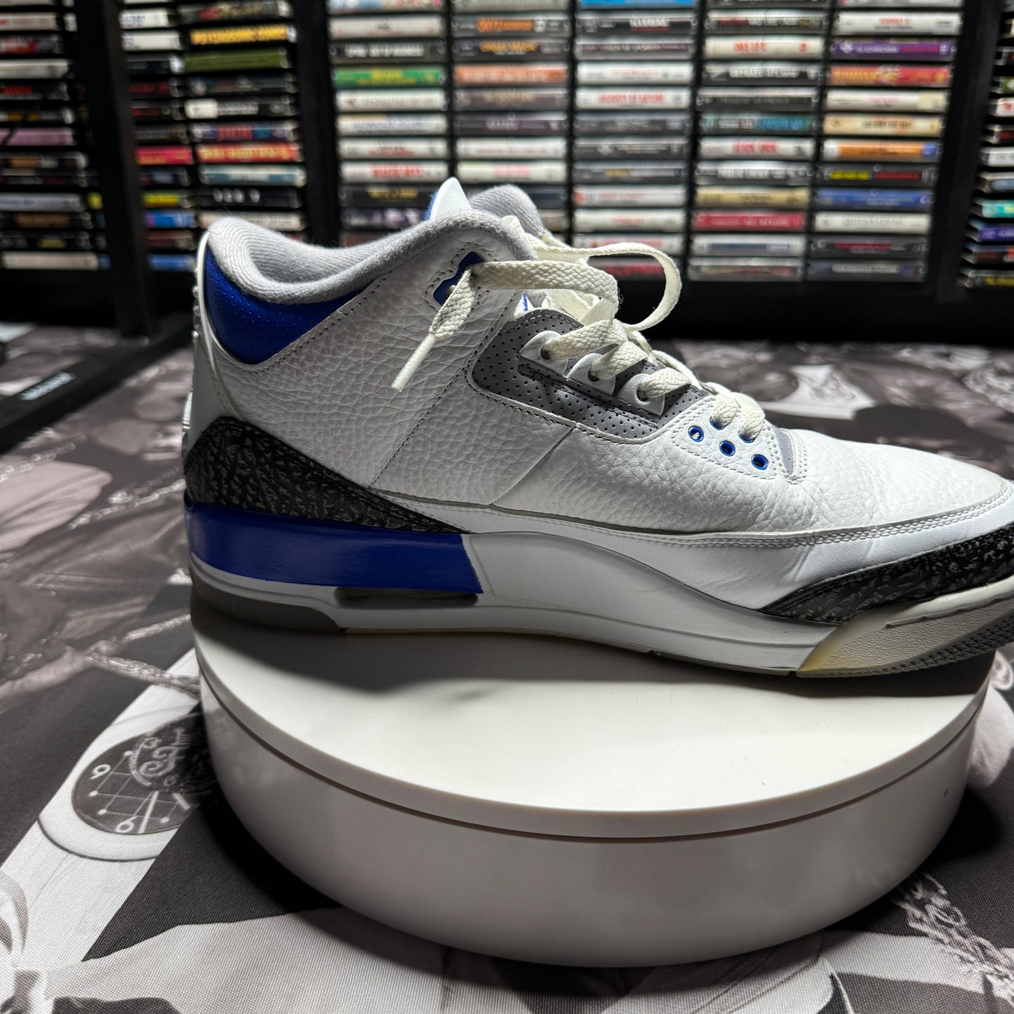 Air Jordan 3 White/Racer Blue-Black CT8532-145 Size 12.5