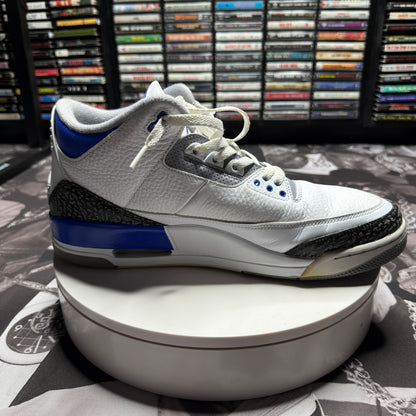 Air Jordan 3 White/Racer Blue-Black CT8532-145 Size 12.5