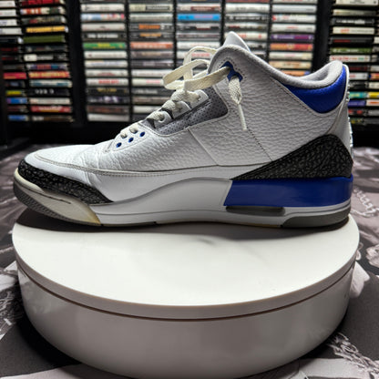 Air Jordan 3 White/Racer Blue-Black CT8532-145 Size 12.5