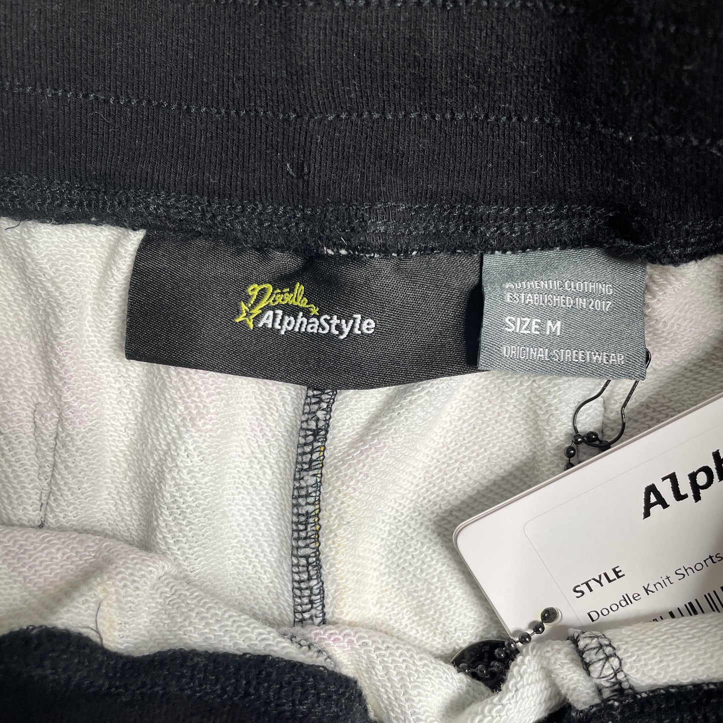 Alphastyle Doodle Knit Shorts Black MASN-SE-4033