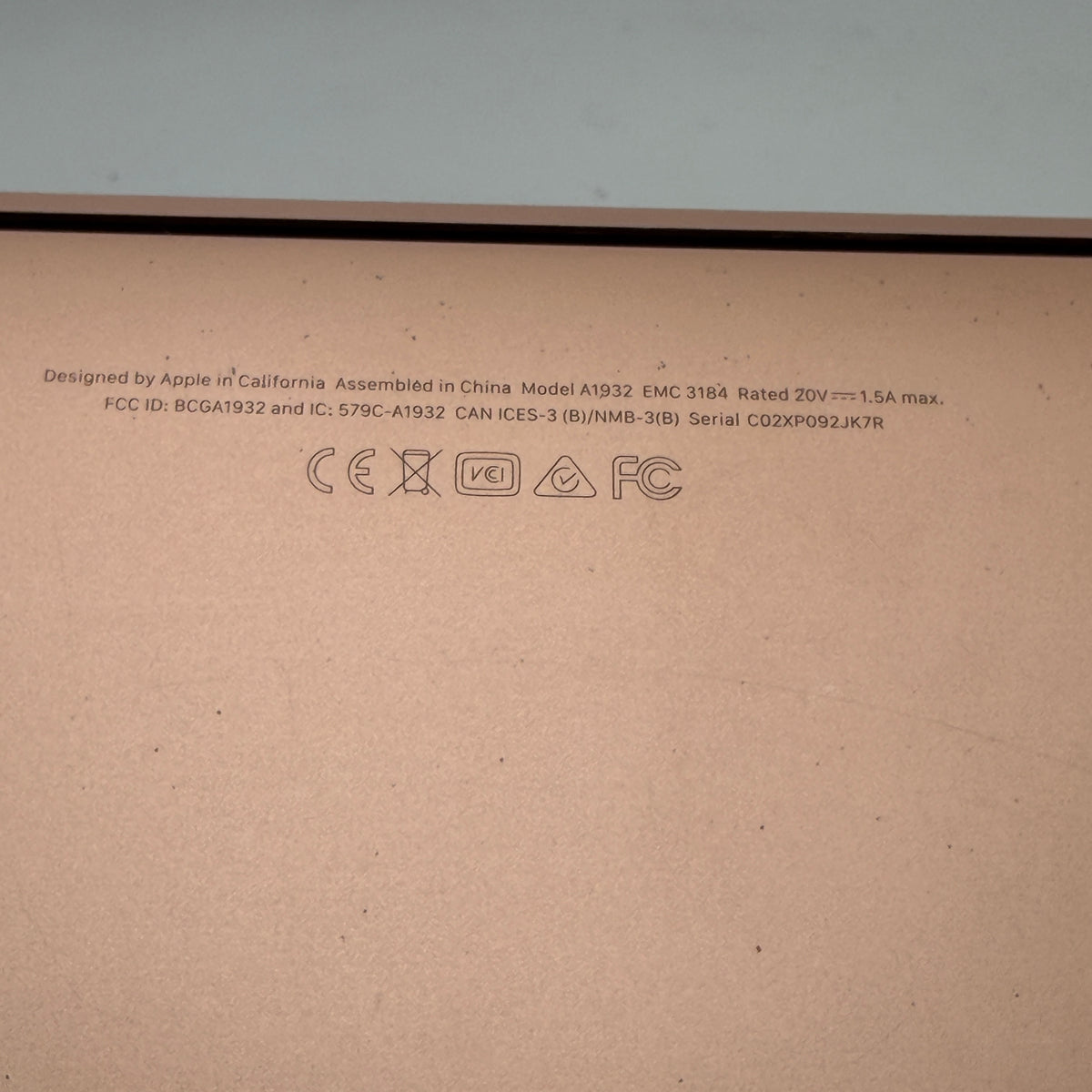 Apple MacBook Air 13" A1932 2018 - Rose Gold, 8GB RAM, 256GB SSD