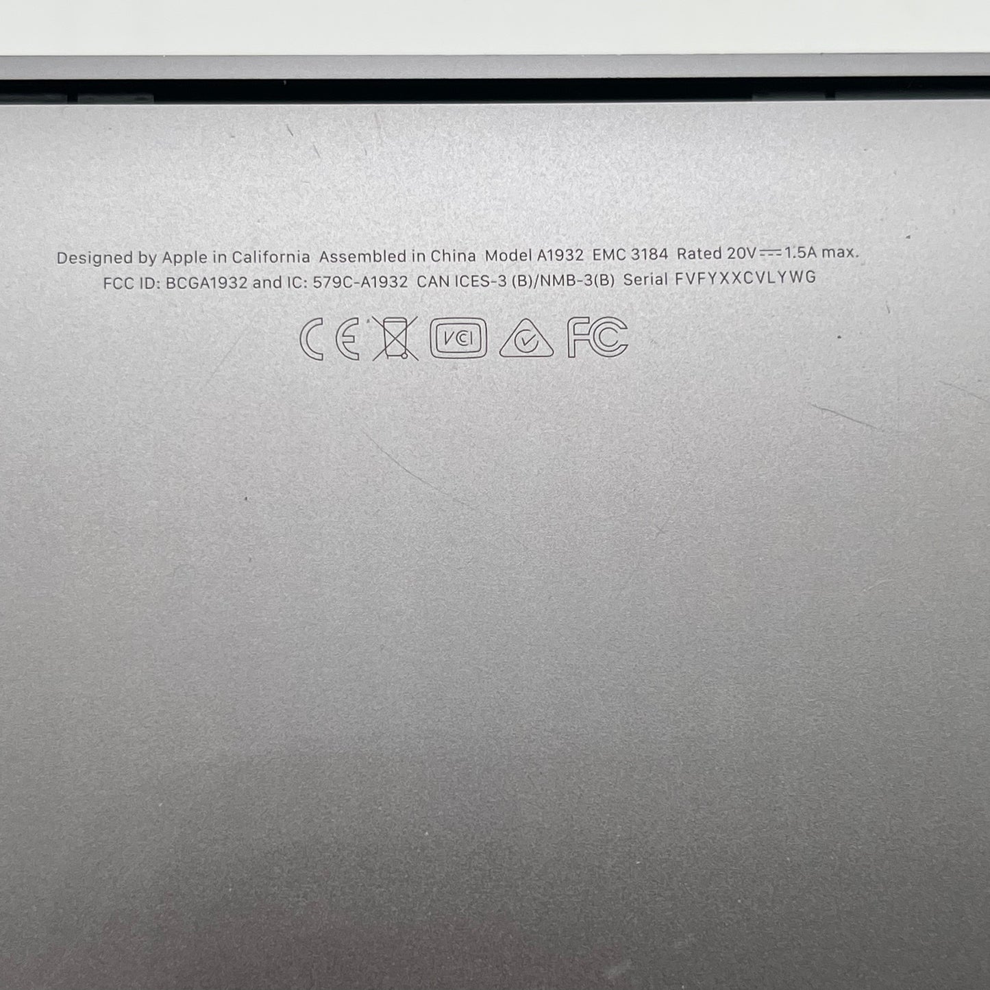 Apple MacBook Air 13" A1932 2019 Used Space Gray