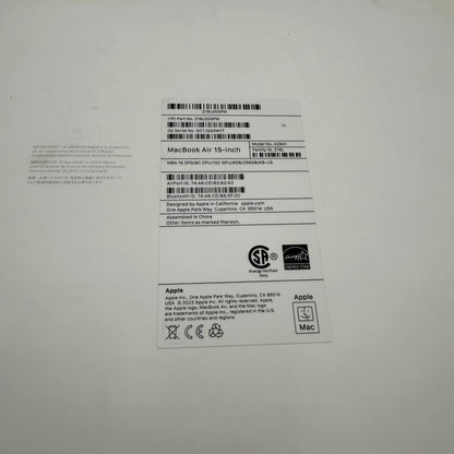 Apple MacBook Air 15" A2941 2023 Space Gray 256GB 8GB RAM M2