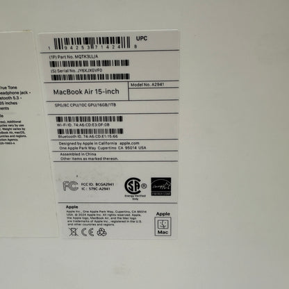 Apple MacBook Air 15" A2941 (2023, 1TB, M2, 16GB) - Gray