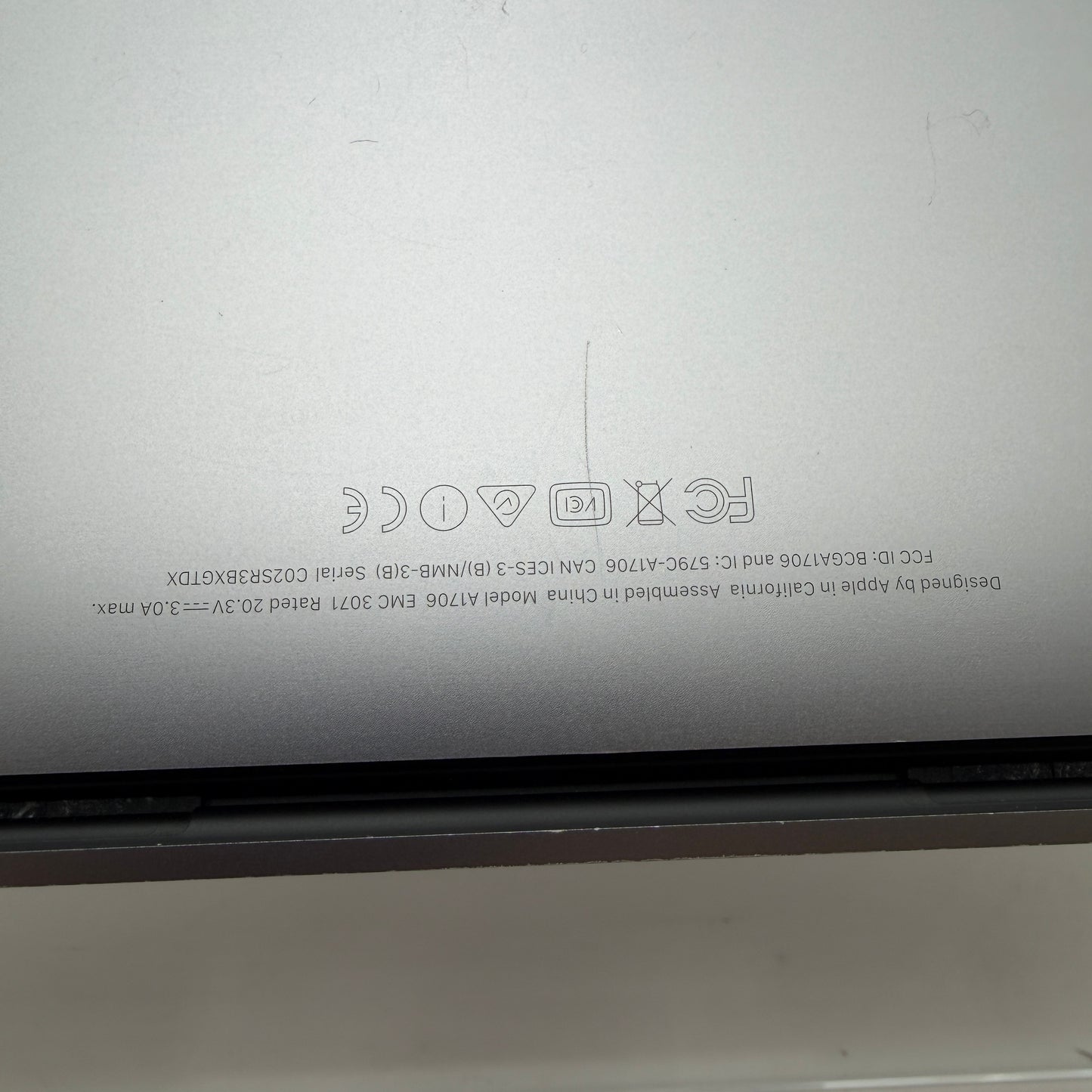 Apple MacBook Pro 13" A1706 2016 Space Gray 256GB 8GB i5 For Parts or Repair