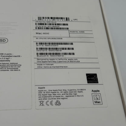Apple Mac Mini M2 8GB 256GB SSD Silver Used With Box